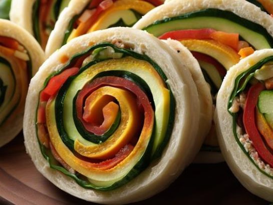 Pinwheel Veggie Sandwich Recipe