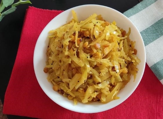 Cabbage Poriyal Recipe